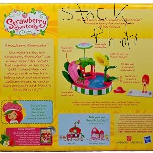 STRAWBERRY SHORTCAKE Splashin’ Petal Pool Strawberry Shortcake & Lemon Meringue - Picture 14 of 14